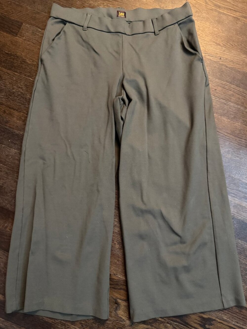 Lee, Wide Leg Stretch Pull On Trousers, Size 18W Petite